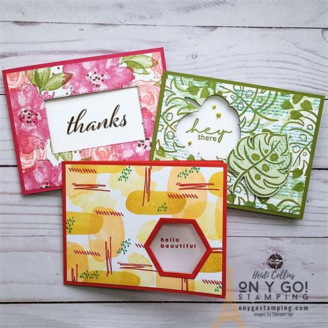 How To Make A Fun Fold Window Card With Samples On Y Go Stamping