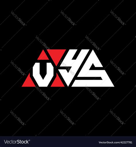 Vys Triangle Letter Logo Design With Triangle Vector Image