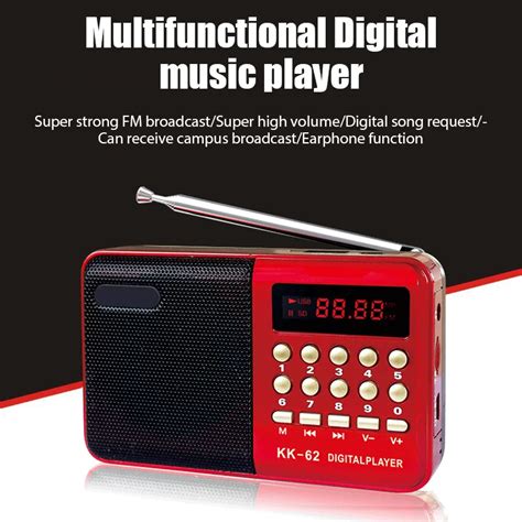 Mini Portable Radio Handheld Rechargeable Digital Fm Usb Tf Mp Player