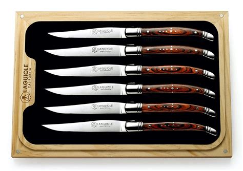 Buy Laguiole California Steak Knives Piece Rosewood Set Ergonomic