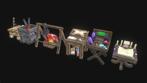 Crafting Stations - 3D model by Purple Anvil (@purpleanvil) [e17564f] - Sketchfab