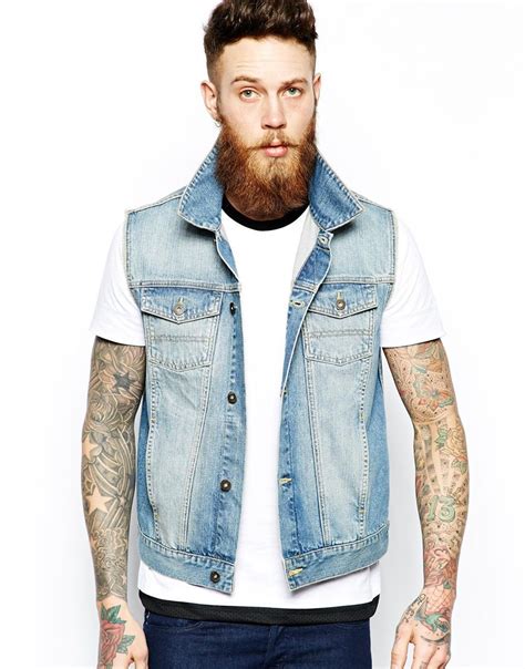 Denim Vest For Men And The Bikers Denim Vest For Men Jean Vest For Men