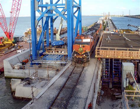 Galveston Causeway Vertical Lift Railroad Bridge Brasfield And Gorrie