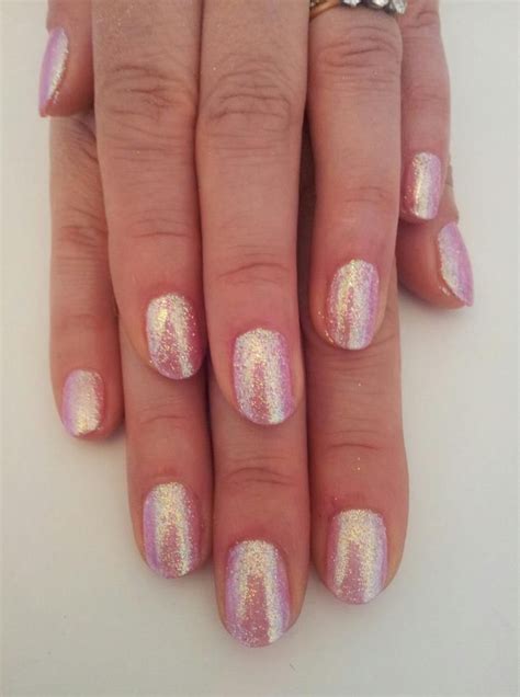 Bio Sculpture Gel Manicure With Glitter Manicure Vibrant Nails