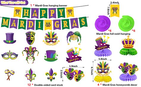 Mardi Gras Decorations Party Supplies Mardi Gras Banner