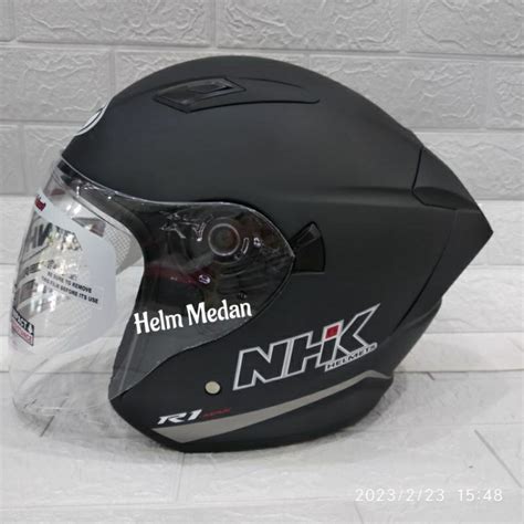 Jual Helm Nhk R Max Polos Original Black Doff Shopee Indonesia