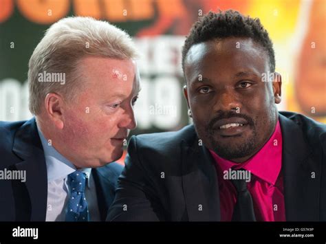 Boxing promoter Frank Warren (left) and Derek Chisora during the press ...