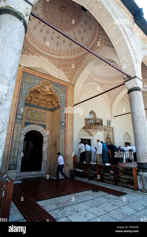 Prayer At Gazi Husrev Bey Mosque Sarajevo Bosnia Herzegovina