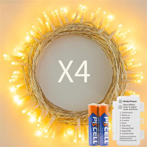 Koopower Pack Ft Led Fairy Lights With Timer And Batteries