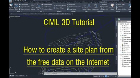 Civil 3D Tutorial Create A Site Plan From The Free Data On The