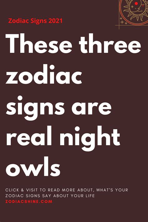 These Three Zodiac Signs Are Real Night Owls Zodiac Shine