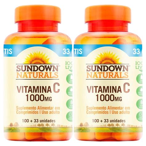 Kit Vitamina C Mg G Comprimidos Sundown Naturals Submarino