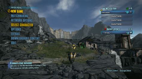 Borderlands 2 Interface In Game Video Game Ui