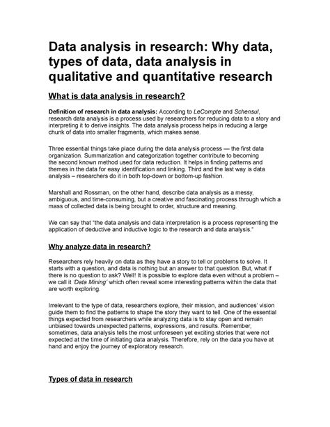 Data Analysis In Research The Data Analysis Process Helps In Reducing A Large Chunk Of Data