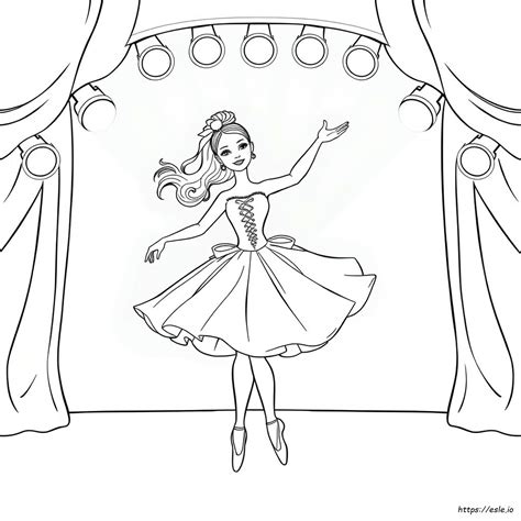 Barbie Bailarina Para Colorir