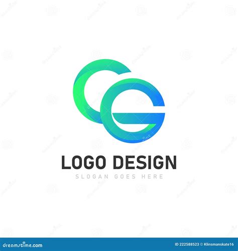 Dise O De Logotipo De Marca De Letra Moderna Cg Aislado En Fondo Blanco