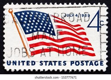 1959 4 Cent Us Flag July Stock Photo Edit Now 1473920558