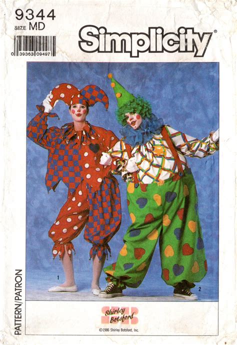 Clown Jester Costumes Simplicity Adult Medium