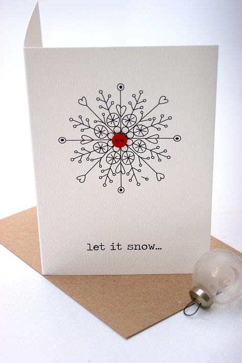 Let It Snow Christmas Button Card By The Hummingbird Card Company