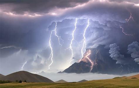 Thick black clouds flashed lightning in the sky 29509735 Stock Photo at ...