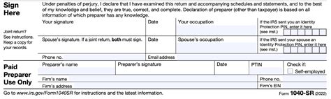 Form 1040 Sr Us Tax Return For Seniors