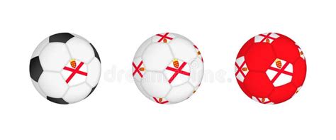 Collection Football Ball With The Jersey Flag Soccer Equipment Mockup