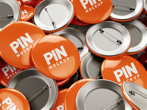 Free Pin Button Badge Mockup Psd Off Rbk Bm