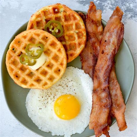 Jalapeño Cheddar Cornbread Waffles Maebells