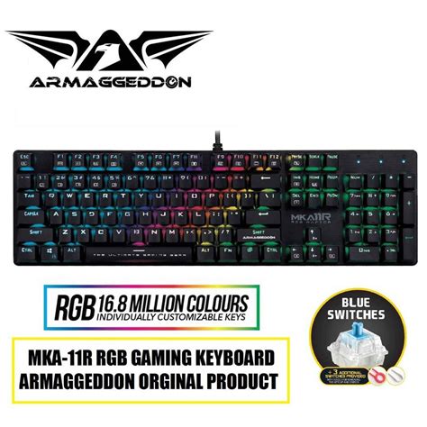 ARMAGGEDDON MKA 11R RGB RAPTOR MECHANICAL GAMING KEYBOARD Shopee Malaysia