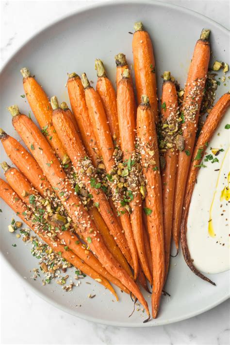 Roasted Whole Carrots With Pistachio Dukkah With Spice