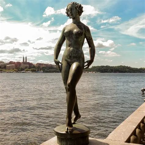 Escultura de mujer desnuda de tamaño real estatua femenina de bronce