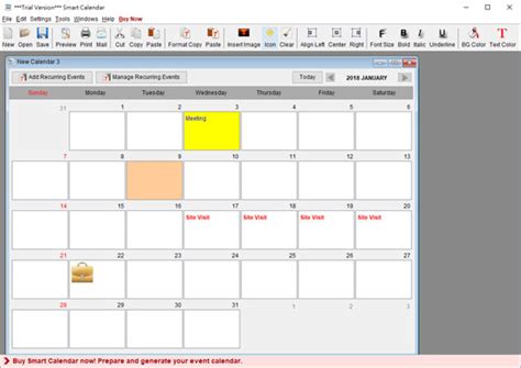 Edit Calendar Smart Calendar Software User Guide