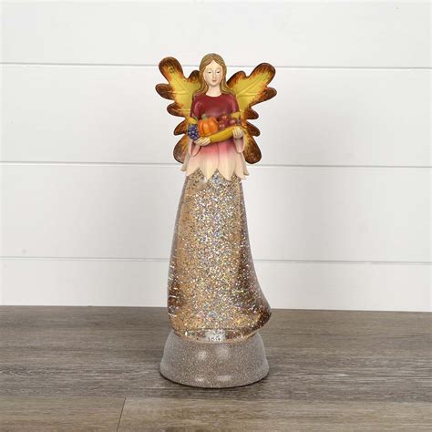 Acrylic Harvest Angel Glitter Globe Cracker Barrel