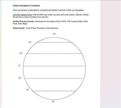 Solved Global Atmospheric Circulation There are patterns in | Chegg.com