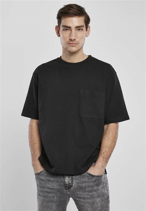 Urban Classics Heavy Boxy Pocket Tee T Shirt Basic Blackschwarz Zalandode