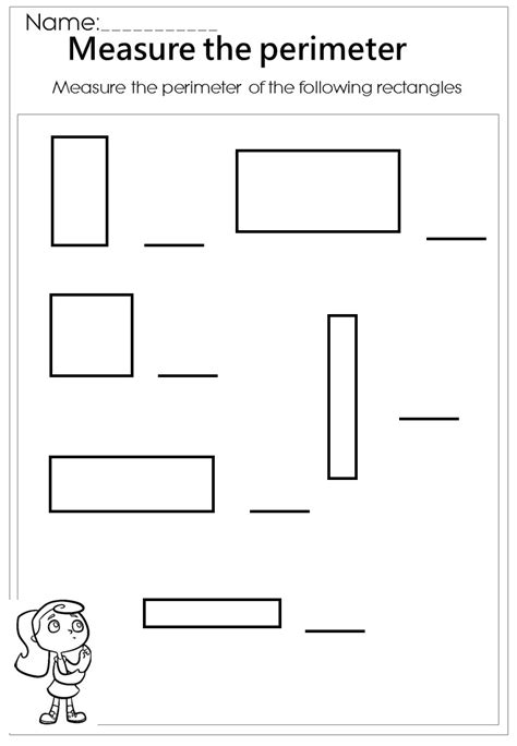 Measure The Rectangle Perimeter Worksheet