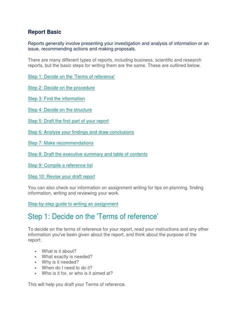 A Ten-Step Guide to Writing Reports: Outlining the Key Steps to ...