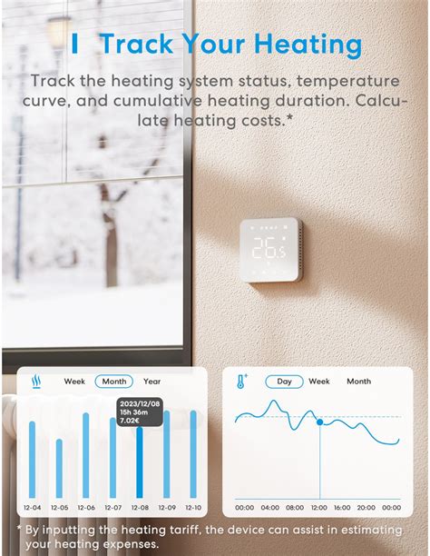 Meross Intelligentes Wi Fi Thermostat F R Elektrische Fu Bodenheizung