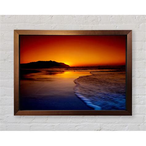 Haus Am Meer Gerahmtes Leinwandbild Red Ocean Dusk Wayfair De