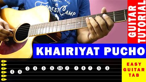 Khairiyat Pucho Easy Guitar Tutorial Arijit Singh Chhichhore