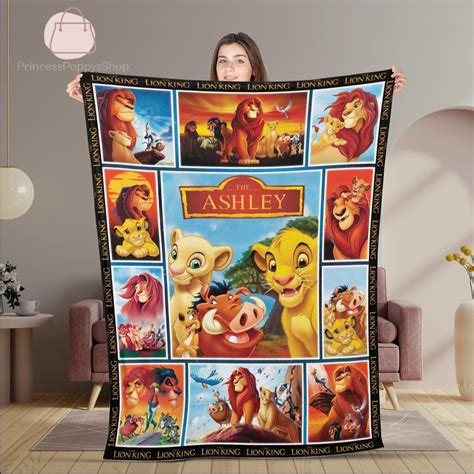 The Lion King Fleece Blanket Simba Mufasa Zazu Timon Pumbaa Scar