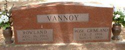 Rowland Vannoy M Morial Find A Grave