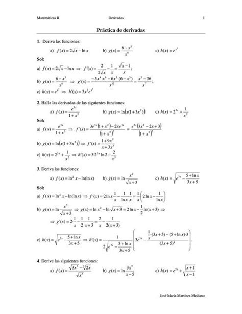 Practica De Derivadas UDocz Creators UDocz