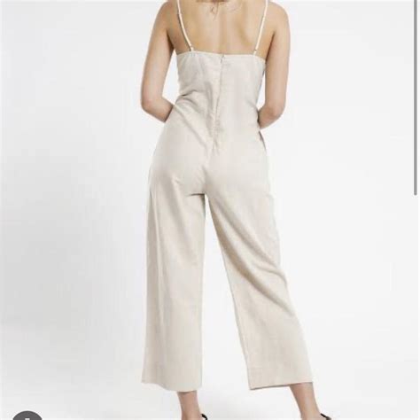 Nude Lucy Linen Jumpsuit Oat Size XS RRP Depop