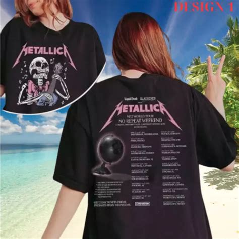 Metallica Tour M Seasons T Shirt World Metal Music