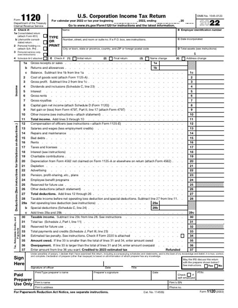 Form 1120 H Fillable Printable Forms Free Online