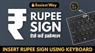 How To Type The Indian Rupee Symbol In Keyboard Engineers World Online ...