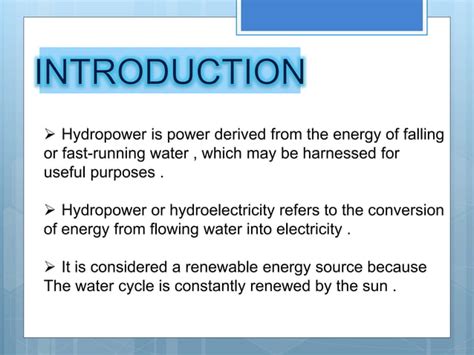 Hydropower In India PPT