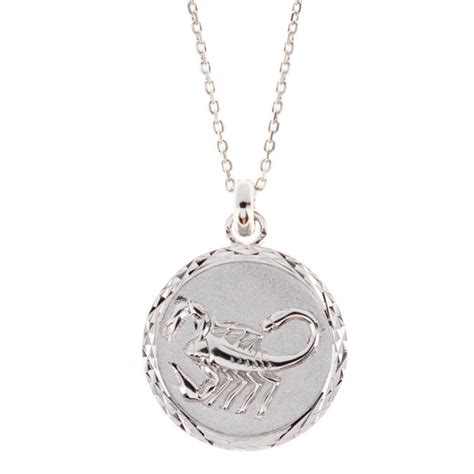 Pendentif zodiaque scorpion argent personnalisé