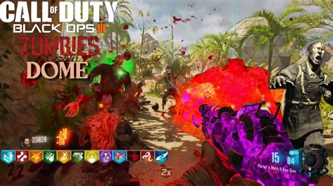 Bo Custom Zombies Dome Using New Weapons And Escaping Some Part